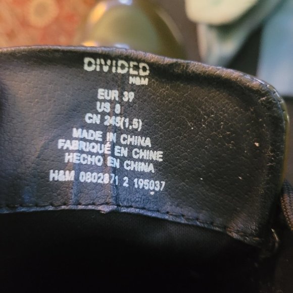 H&M Dark Green Combat Boots, sz 8 EUC - Picture 7 of 8